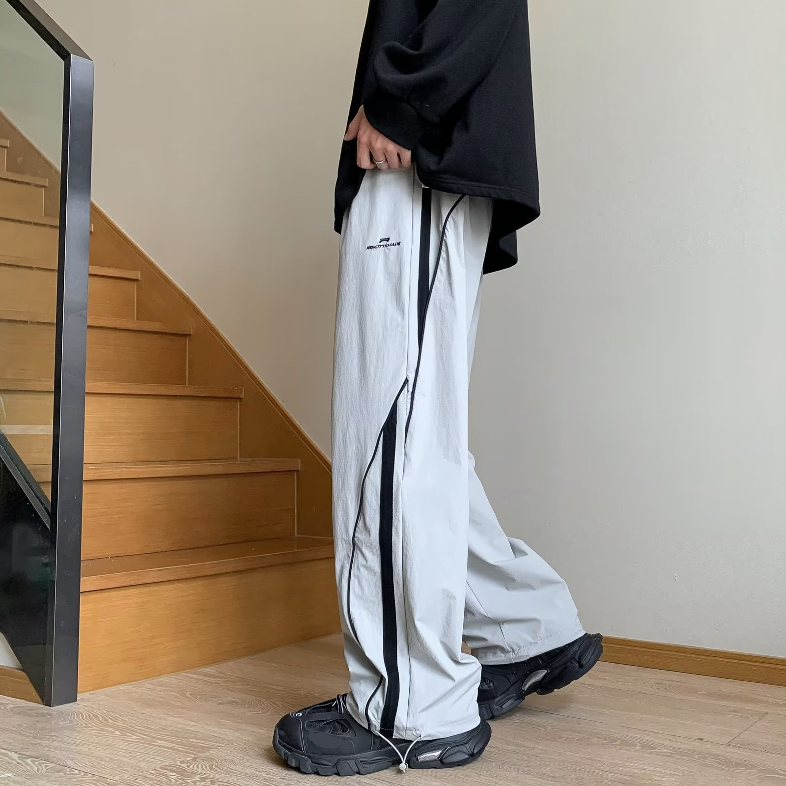 Tween Boy Casual Street Style Woven Straight-Leg Pants