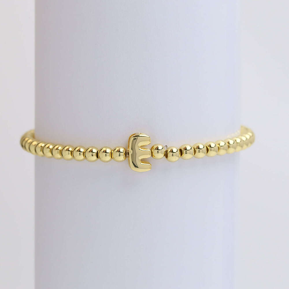 INS HoT Sell designer for men and women jewelry Spring and Summer Smooth Balloon Cute 26 English Small Letter Copper Elastic Thread Bead Bracelet gift