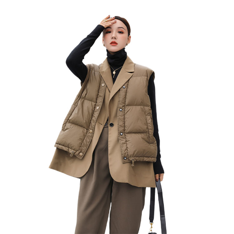 Stylish Winter Parka - White Windbreaker with Duck Down Filg by Top Designers factory direct sale