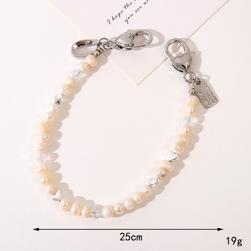 New Natural Shell Pearl Handheld Bag Chain Ins Mobile Pendant Case Keychain Phone Hanging Rope