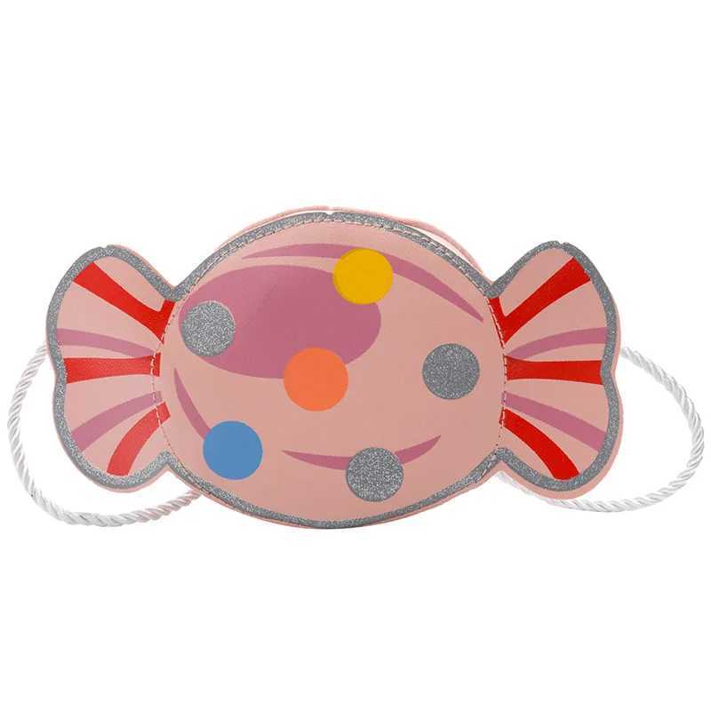 Cute candy childrens cross bag PU leather cartoon girl shoulder bag wallet childrens handbag cute princess wallet childrens bag W240906