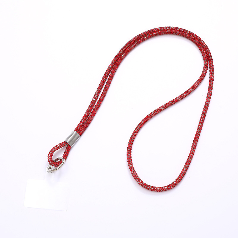 Yilian's new 6mm rhinestone crossbody case hanging rope with a high-end feel, flash diamond chain, loss and anti drop phone chain