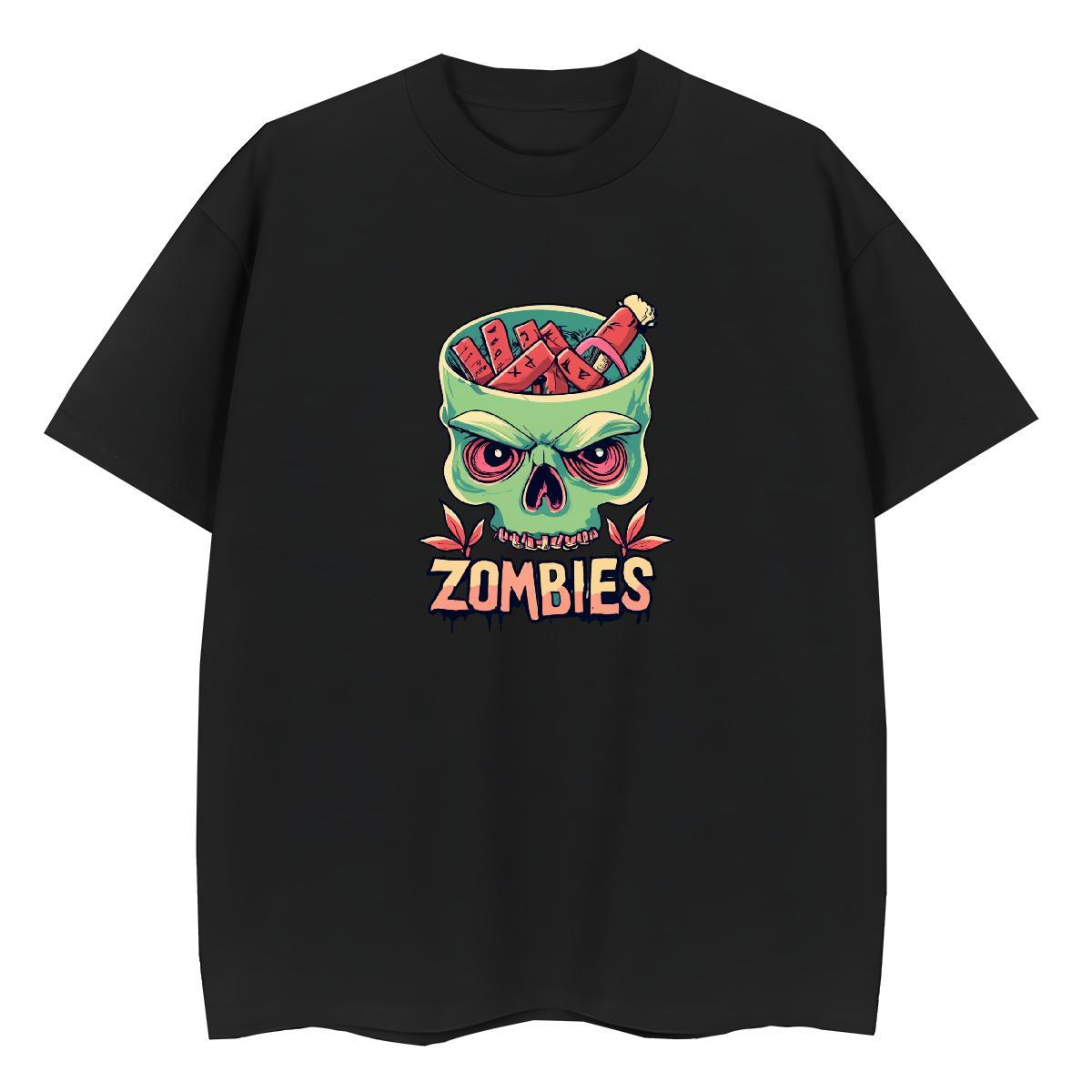 Fashion New T shirt 230g 100% Cotton Breathable Soft Summer Casual skull Unisex Tshirts 5A DIY Printed Clothings