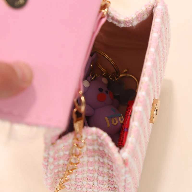 Childrens Linen Wallet and Handbag Cute Girl Princess Mini Cross Body Bag Bow Baby Party Pearl Handbag W240906