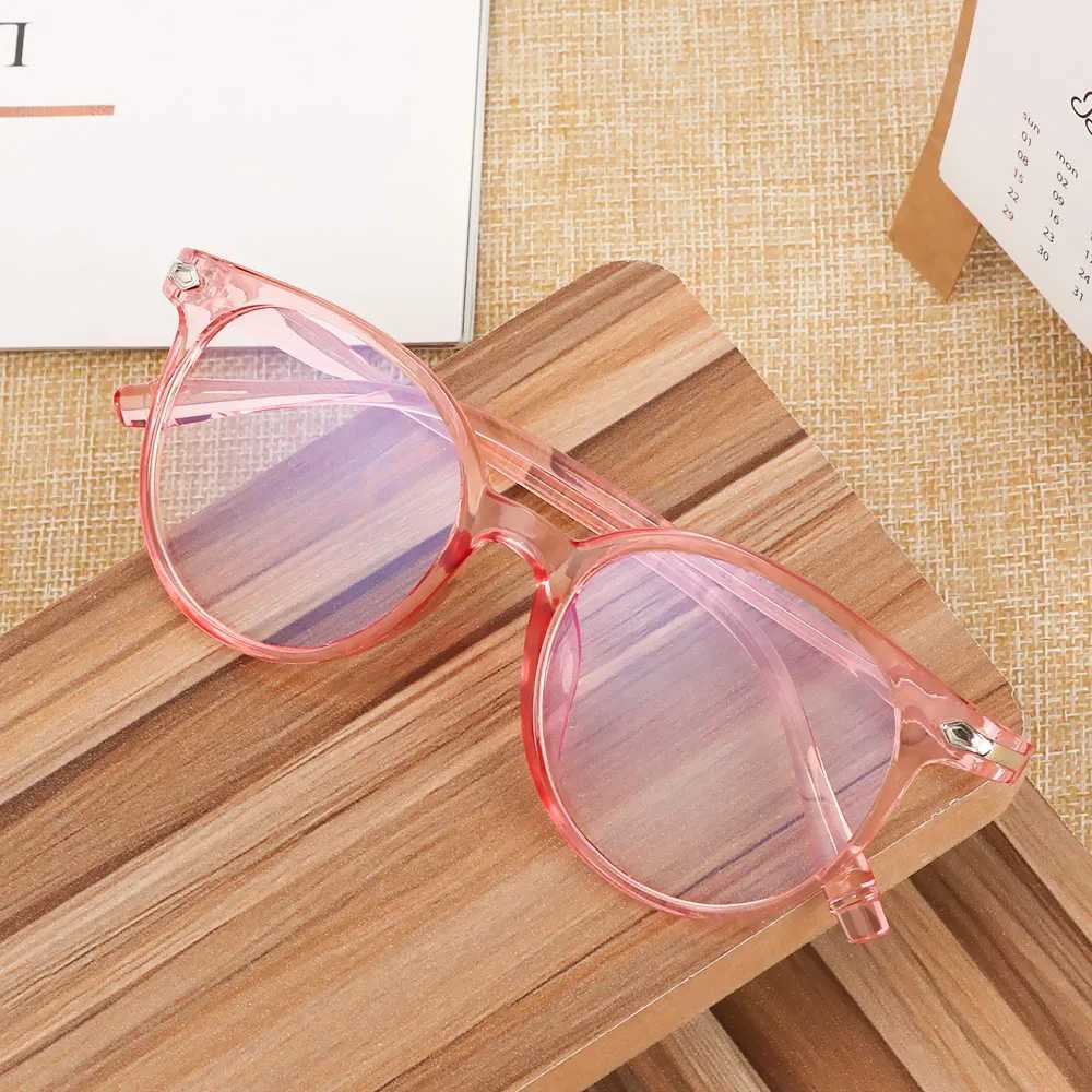 Neutral anti blue light transparent glasses frame visual care flexible portable optical glasses computer glasses fashion glasses W240906