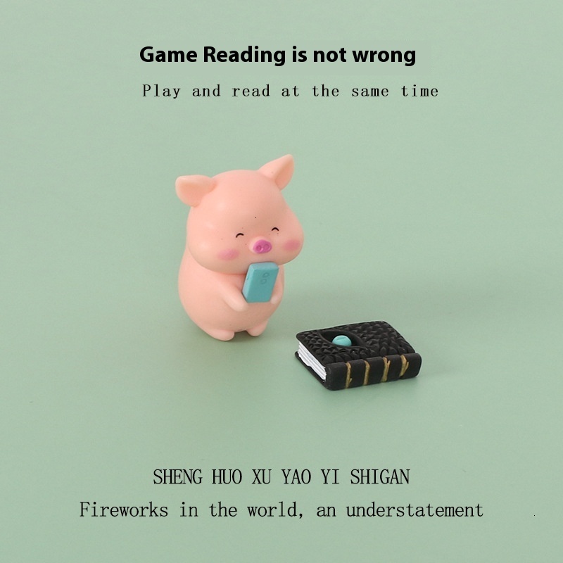 Whimsical Animal-Shaped Desk Sculptures - Adorable Mini Pig Collectibles