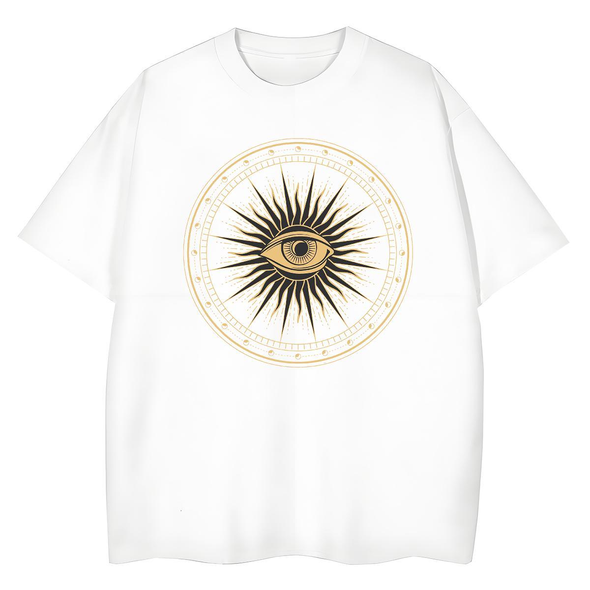 Designer Women T Shirts 230g Pure Cotton O-Neck Short Sleeve Casual Sport eyes Unisex Tshirts Brand Cartoon Print Clothes
