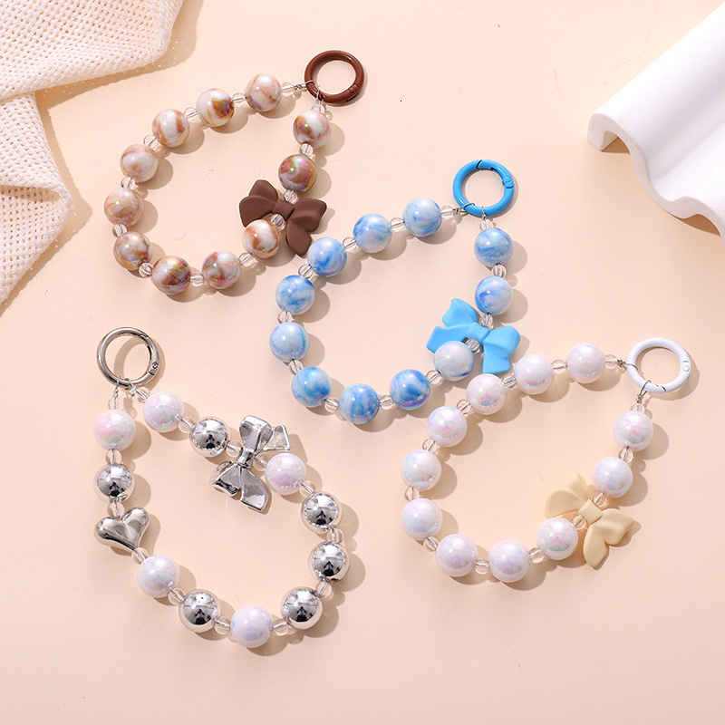 Tiktok the same type of beaded case accessories live selling mobile phone chain luggage pendant gifts