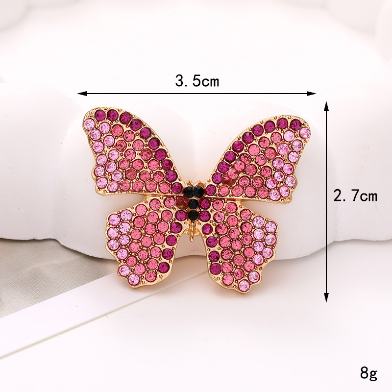 Creative new inlaid butterfly phone case beauty sticker diamond material light zinc alloy DIY jewelry accessories