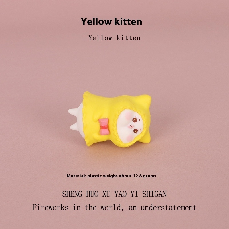 Charming Little Kitten Statue Novelty Cartoon Kitty for Personalized Room Accessories