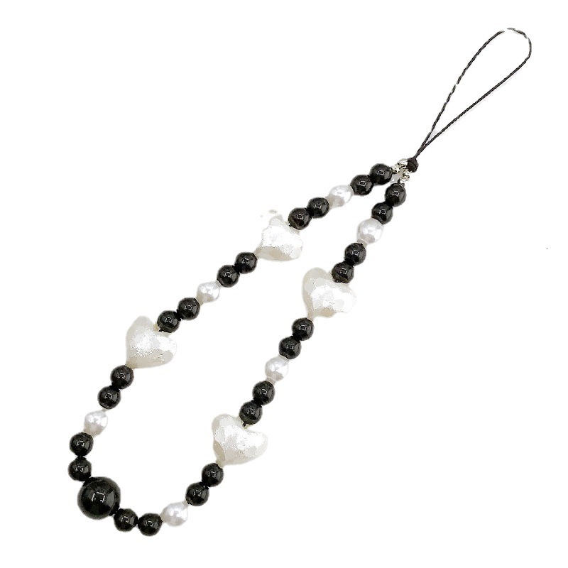 Yilian's new acrylic sectional love chain DIY case accessories handmade bead anti drop phone rope