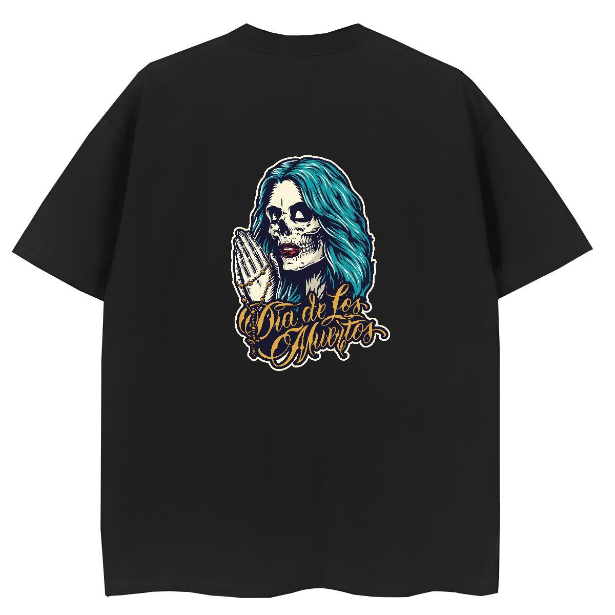 2024 Women T Shirts 100% Cotton 230g O Neck Short Sleeves Home Outdoor skull Woman Tshirt Popular Customized Print Clothings