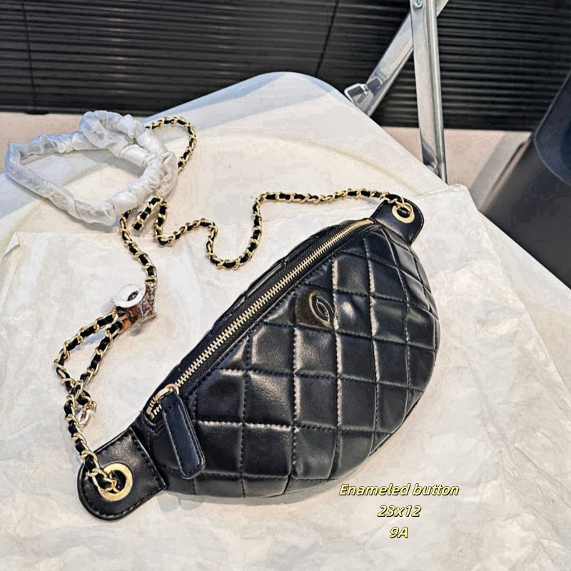 Bum bag Designer Crossbody Bag 24C Chain Waist Bags 23cm Top Quality Chest Bag Multipurpose Enameled button Adjustable Shoulder Bag Leather women wallet Putrse