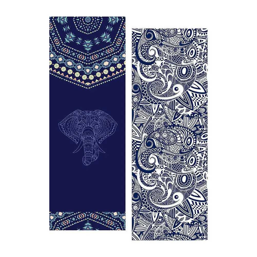 185 * 63cm double-sided yoga towel anti slip portable travel yoga mat towel Prati cover fitness exercise yoga mat gym blanket W240906