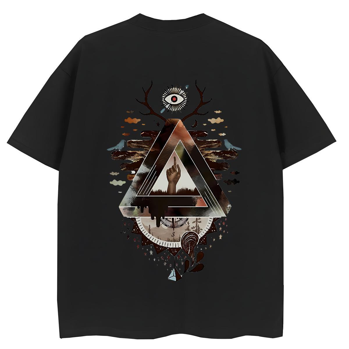 2024 Designer Women T Shirts 230g Cotton O Neck Short Sleeves Hip Hop Street eye of the devil Womens Tshirts Loose Anime Oversized Top Tees
