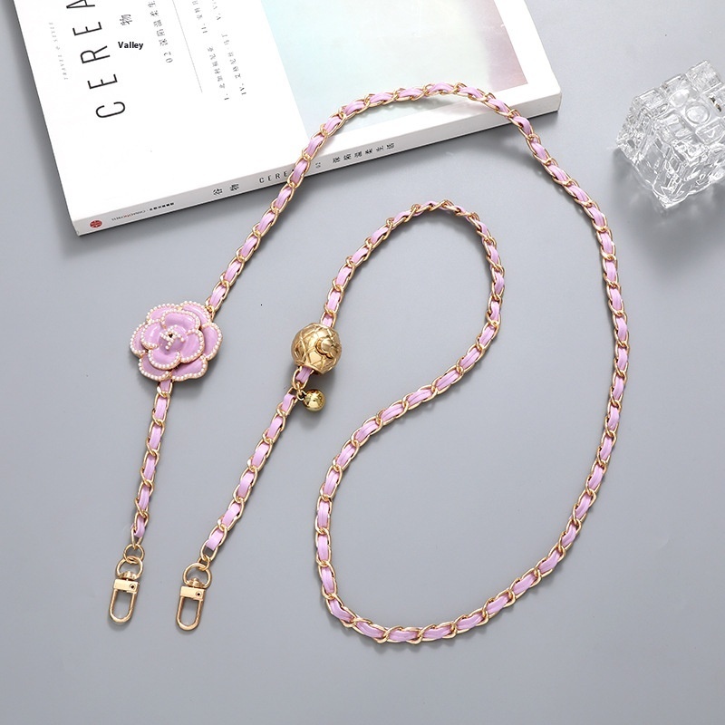 Yilian's new Xiaoxiangfeng Mountain Camellia crossbody with adjustable bag, leather hanging chain, hand woven replacement chain