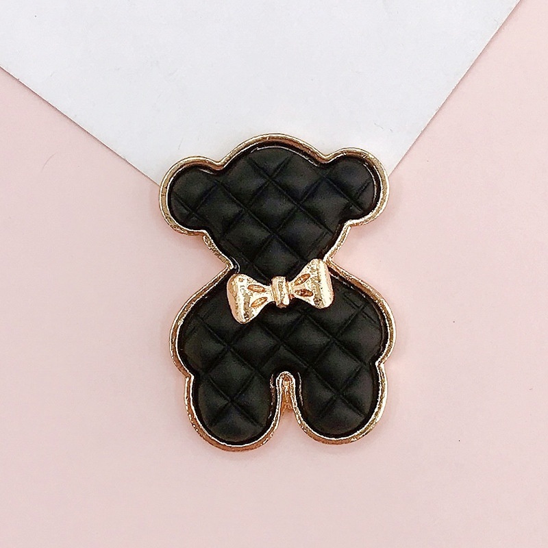 Yilian's new creative spray painted DIY accessories, phone cases, beauty materials, alloy teddy bear hair accessories