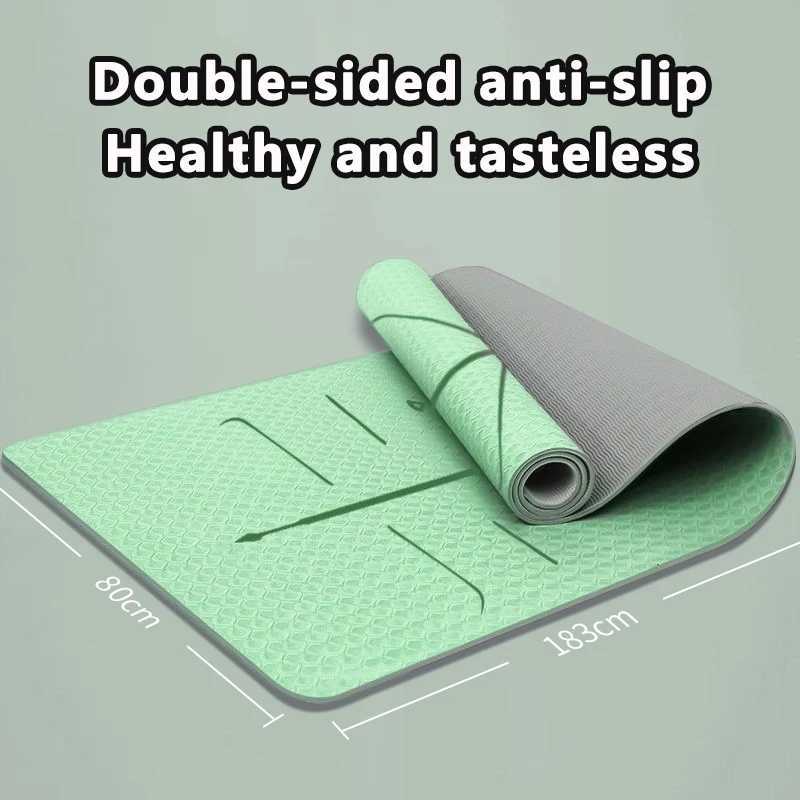 Anti slip yoga mat environmentally friendly fitness exercise mat with carry on womens professional yoga mat home exercise mat Pilates W240906
