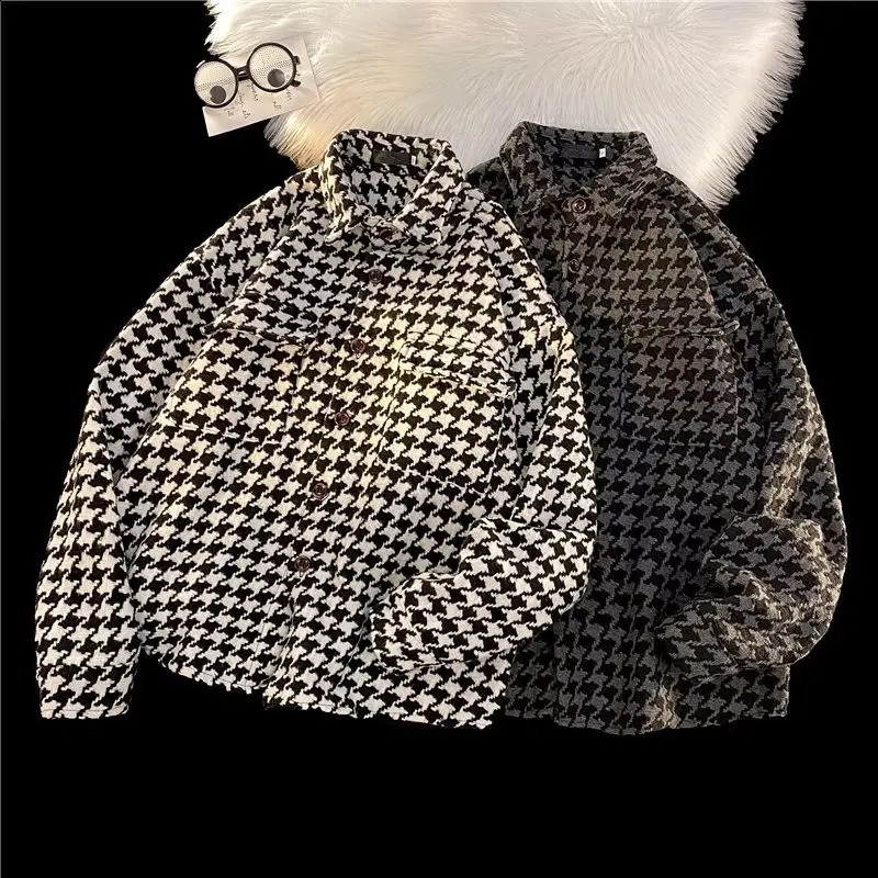 Autumn jacket mens Overisized High Street unisex fashion simple pocket n hunting dog shoe Harajuku Korean style item 240904