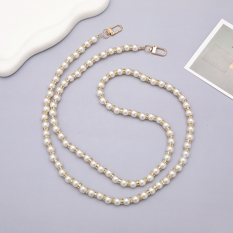 Yilian's new high-end crystal shaped pearl crossbody phone case rope, fashionable and versatile hanging accessory pendant, anti loss chain