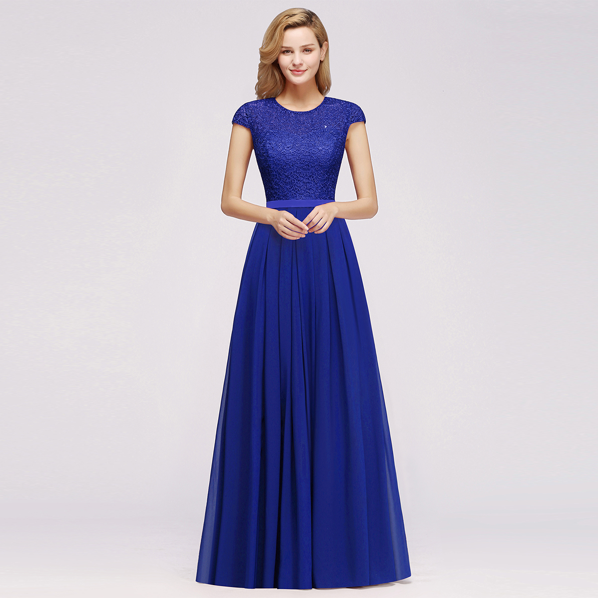 Evening Dresses Elegant A E Jewel Neck Sleeveless Long Maxi Lace Appqulies Chiffon Skirt Prom Party Gowns Bridesmaid Wears Cps1319 ppqulies