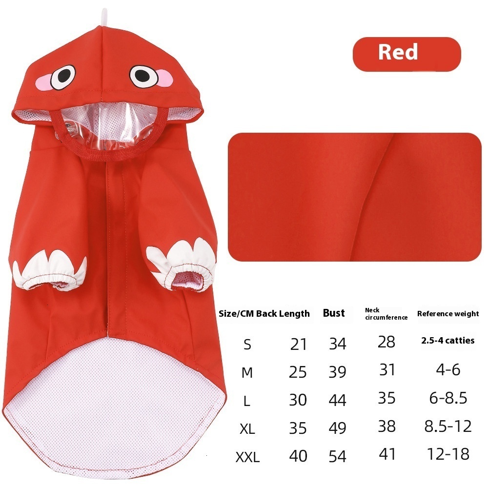 New Dinosaur Shaping Clothes Dog Raincoat Bibear Teddy corgi Dog Clothes Dog Clothes