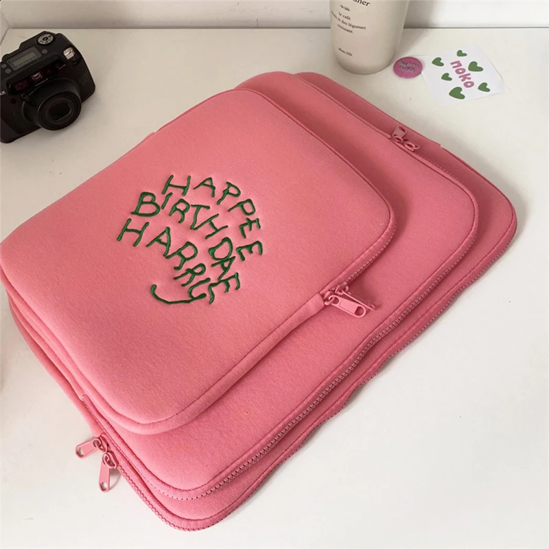Pink Bag for iPad 9.7 10.2 10.9 11 12.9-inch Shockproof Tablet Laptop Bag Suitable for MacBook/Samsung/ Air Pro 13/14/15/13.6-inch 240903