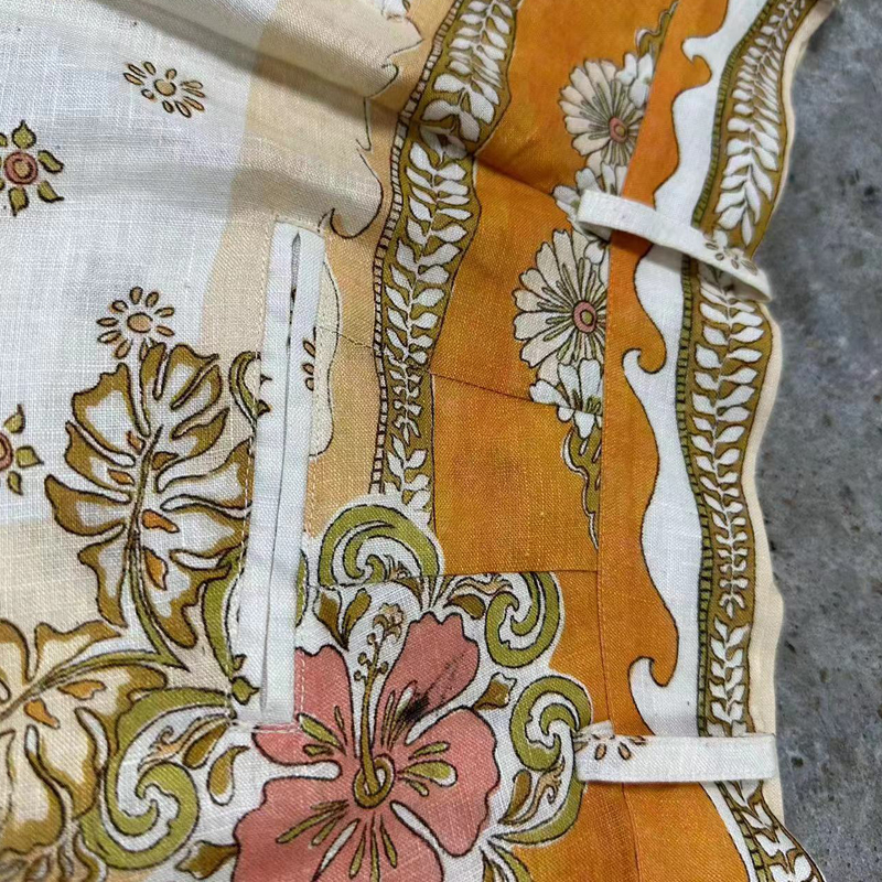 Clothing fabrics linen ramie linen cotton linen viscose woven fabric digital printing fabric factory direct supply