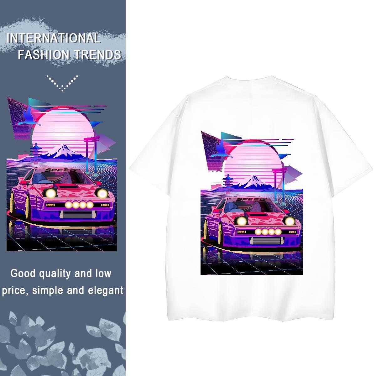 DIY T shirt 230g Pure Cotton Crew Neck Breathable Sports Street Wear car Women Tshirts Wholesale Oversized L-4XL Top Tees