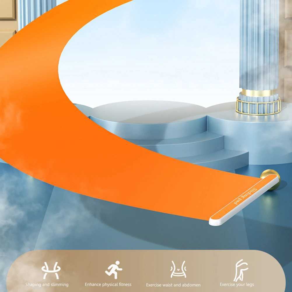 140/180/200cm yoga slide exercise mat Glide Pilates slide training board mat for ice hockey roller slide leg exercise W240906