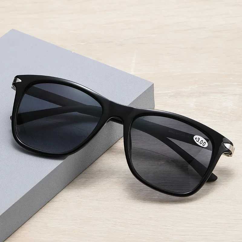 Sunglasses for women and men bifocal sun reading glasses UV sunshade glasses elder glasses square+1.0+1.5+2.0+2.5+3.0+3.5 W240907