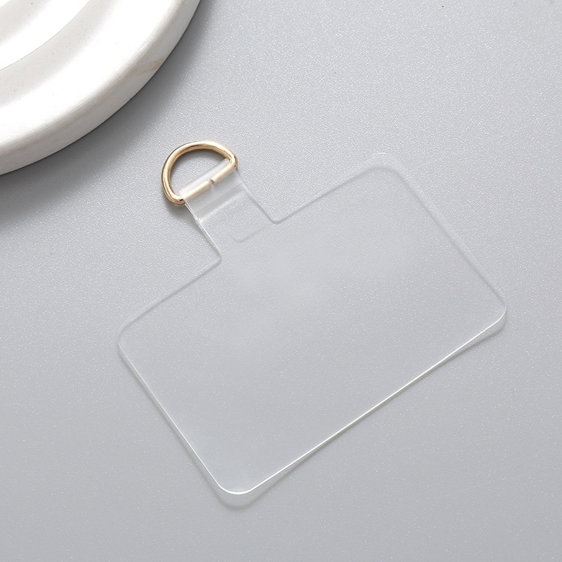 Mobile phone lanyard patch TPU integrated molding sturdy pad anti loss strap D buckle clip transparent ultra-thin back sticker