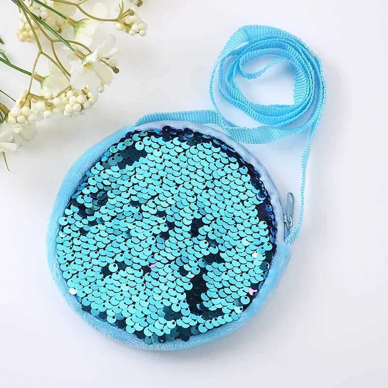 Kindergarten 2-4 Year Old Girl Messenger Bag Fashion Princess Girl Cute Plush Glitter Shoulder Bag Coin Money Bag W240906