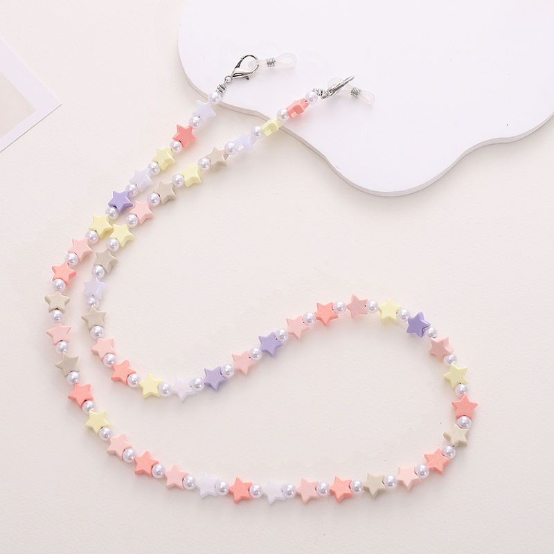 Yi Love Fashion Glasses Accessories High end Pearl Creative Mask Chain Neck slip and Anti loss Sunglasses Hanging Rope for Women