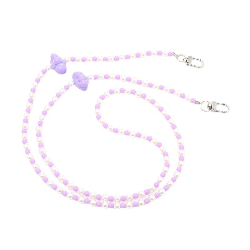 Yilian's new acrylic bead cloud pearl crossbody strap chain, phone case hanging decoration pendant for women