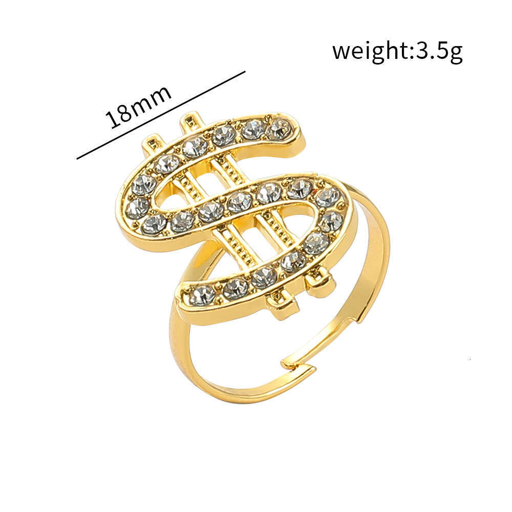 Fashion design for Men and Women diamond necklace hot selling hip-hop creative spinning dollar pendant street necklace men's jewelry party perfor