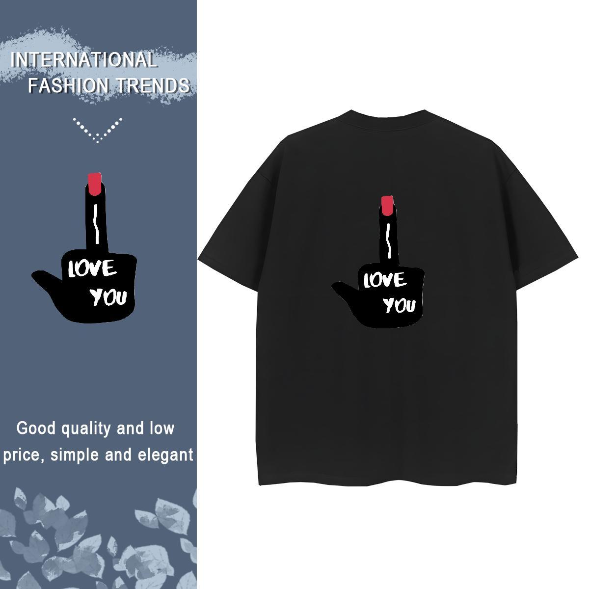 Factory Direct T-Shirts for Women 100% Cotton 230g Breathable Soft Casual Sport hands Lady T shirt 5A Cartoon Anime Tshirts