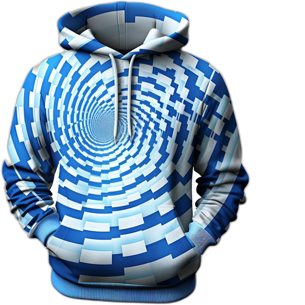 Hoodie for Mens Womens Optical Illusion Graphic Hoodies for Men, Magical Casual Pullover Hoodie Hooded Sweatshirts S28 Graphic Hoodies sweatshirt