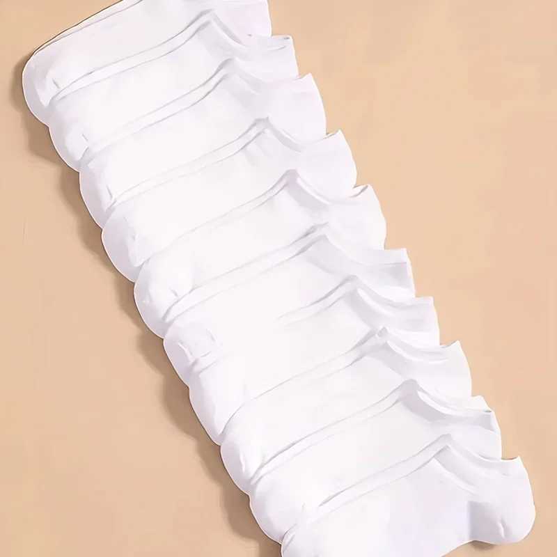 Neutral 10/20/40 pairs of solid socks lightweight low cut ankle socks loose black and white gray mens long socks W240905