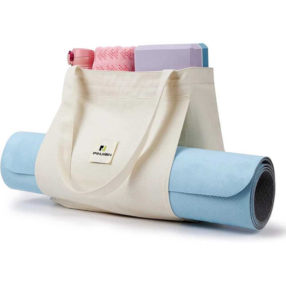 Female yoga bag with yoga mat handbag canvas handbag for Pilates shoulder for travel office beach exercise W240906