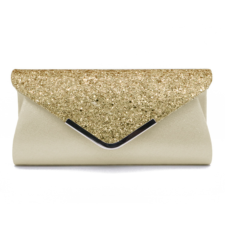 New Designer's Straight PU Glitter High-end Underarm Bag Women's Light Luxury Product Handbag Makeup Bag Meal Bag Mini Small Square Bag Wall