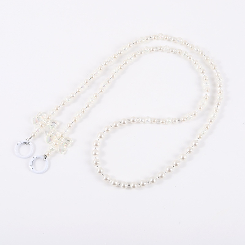 New Baroque Pearl Phone with Reversible Shoulder Hanging Accessories Luggage Chain Hanger Anti Loss Rope