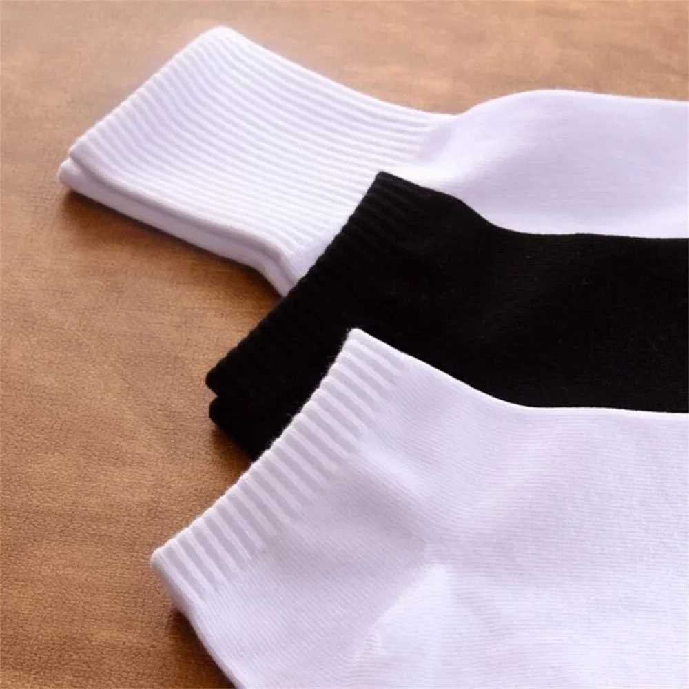 Mens 100% pure cotton winter spring white mens casual socks soft and breathable ankle/mid tube socks W240905