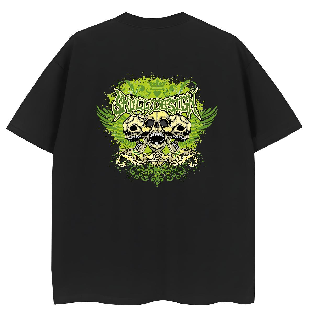 Custom T shirt 100% Cotton 230g Crew Neck Casual Beach skull Women Tees Popular Skull Top Tees
