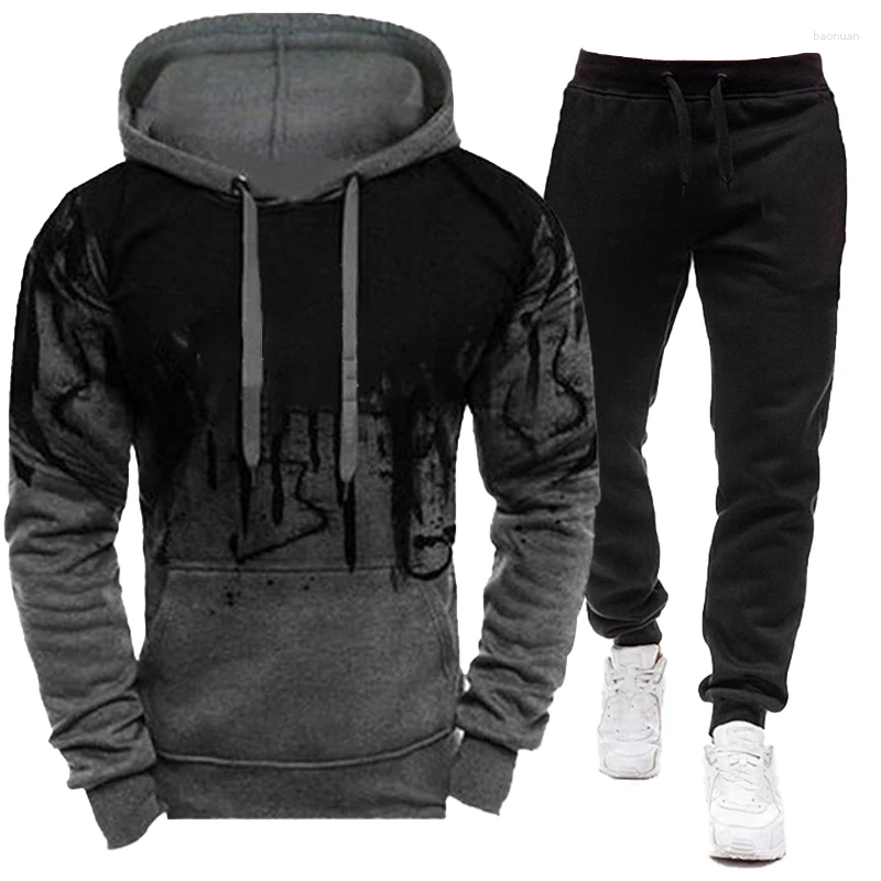 Men's Tracksuits Jogging Casual Pants Fitness Sportswear Under Decoration Sports Black