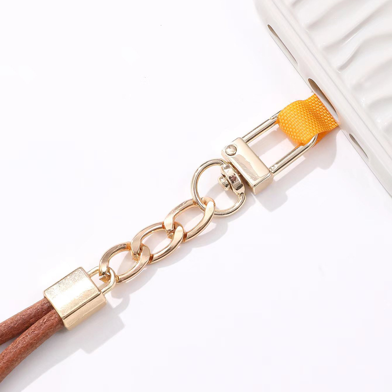 Yilian new long mobile rope simple style hanging neck leather phone chain with card gift