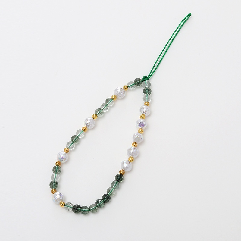 Tiktok The same new Chinese style natural stone beaded chain creative versatile ccd camera pendant mobile phone lanyard