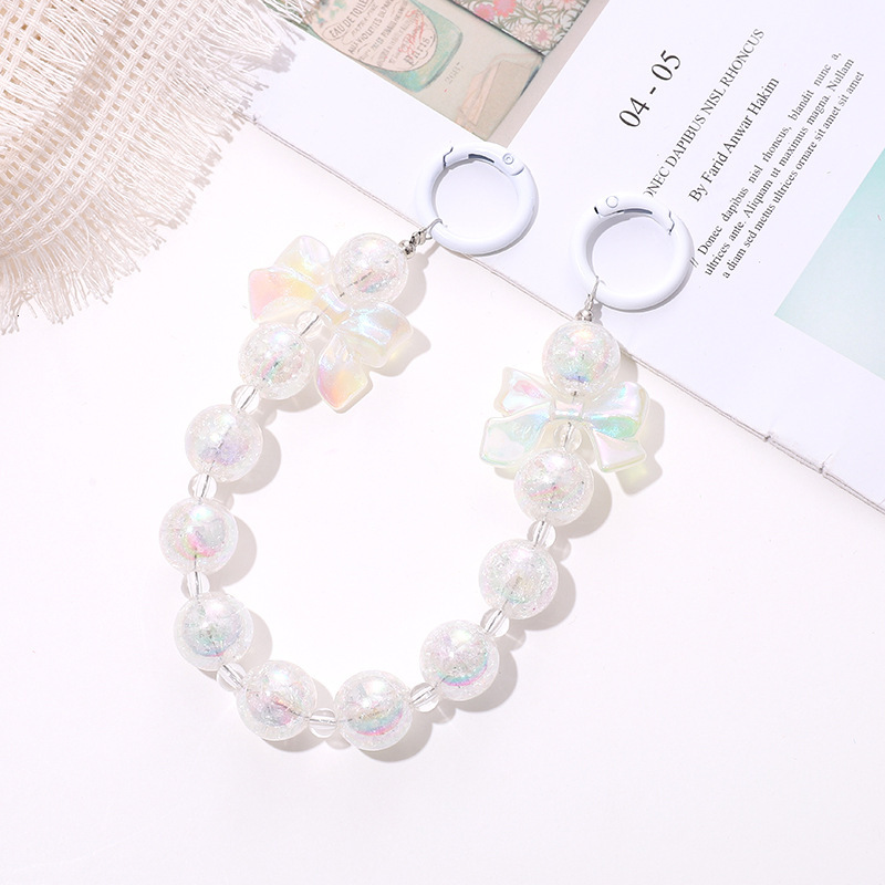 Yi Lian's new crack bead beaded mobile phone case hanging accessories, bag chain, water cup extension chain