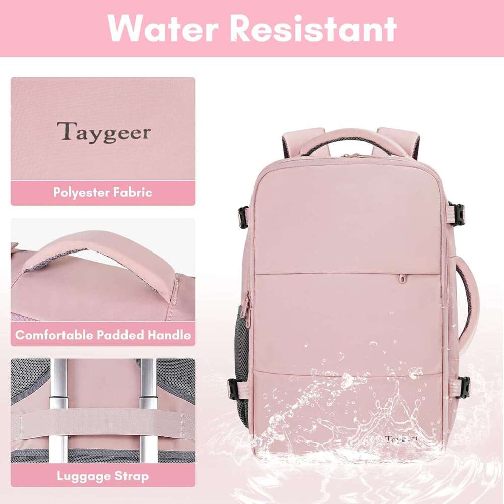 AMZZ Ladies' Travel Portable With USB Charging Port And Shoe Bag, TSA 15.6-Inch Laptop Backpack Approved Flight, University Nurse Bag Casual Back