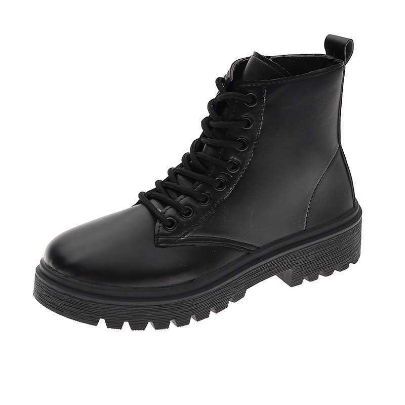 Autumn Black Martin Boots Womens Muffin Thick Soled Fashion Short Ankle Boots Women Shoes 240826